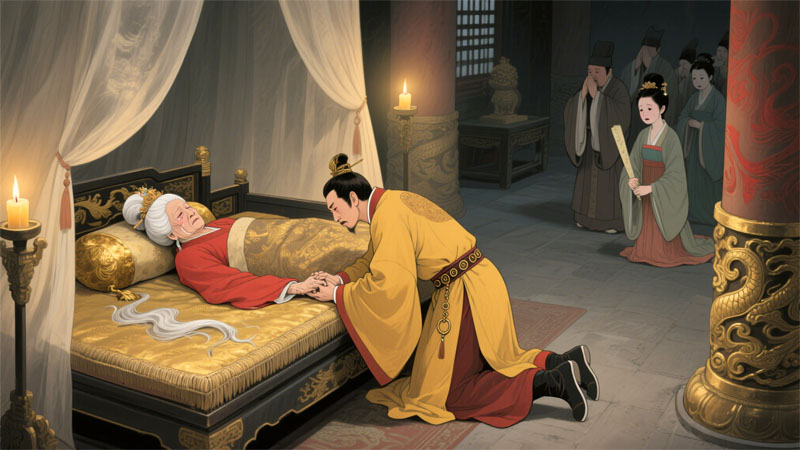 母皇崩逝，帝振长安